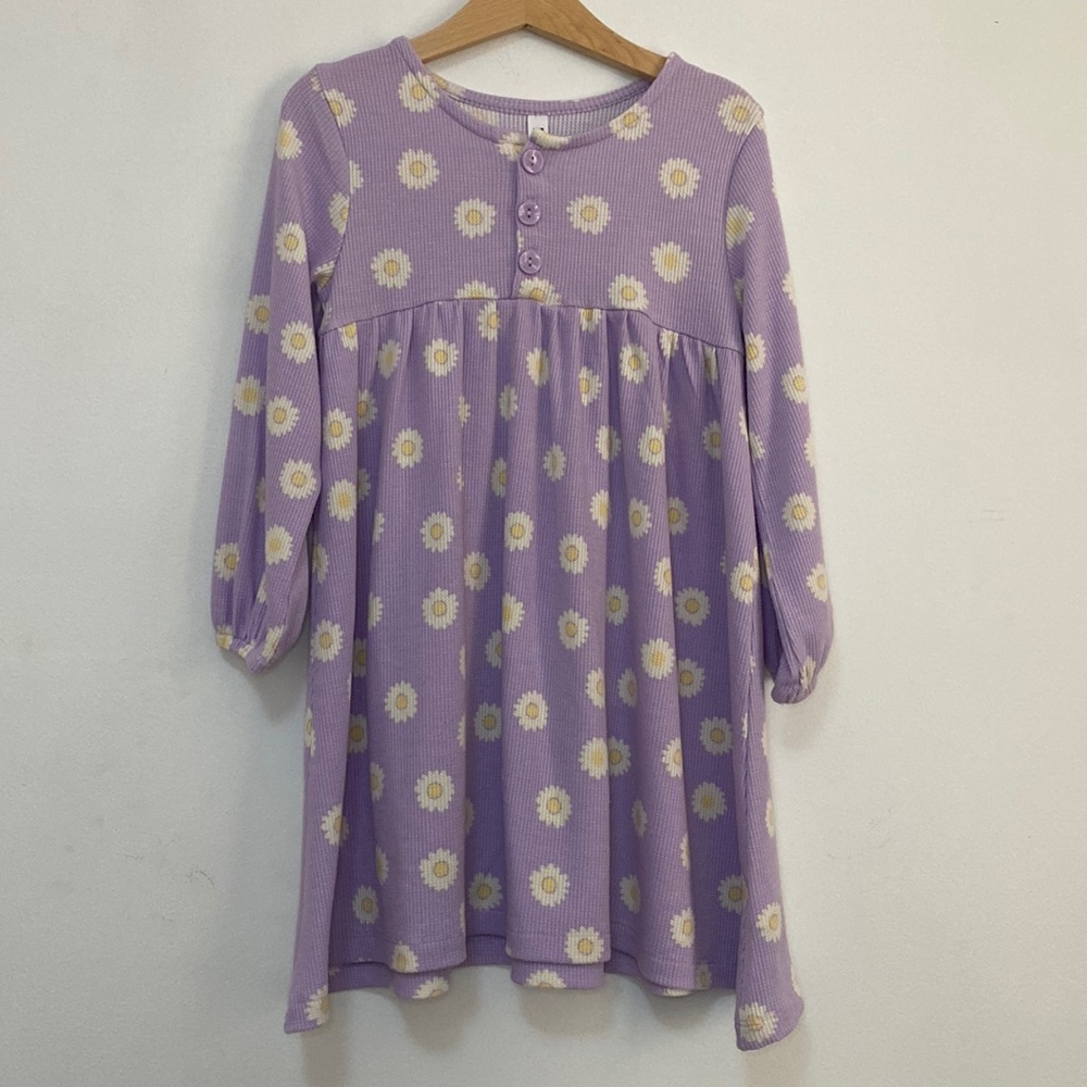 Girls Long Sleeve Floral Dress - Size 4 - Picture 2 of 7